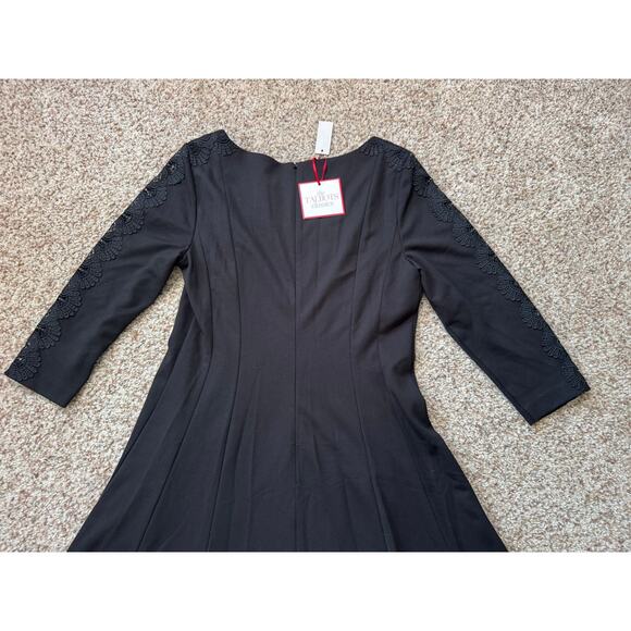 TALBOTS Women's Dress, Black, Elegant Crochet sleeve cutouts; size 8; Black; NWT - Picture 12 of 15